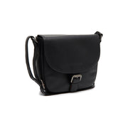 Lucian Full-Grain Leather Crossbody Bag pour Femme in Classic 100% Full-Grain Leather - Full Exterior Front Profile View | Acheter en ligne