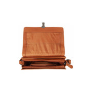 Cognac Leather Crossbody Bag Lunor, detail view 5