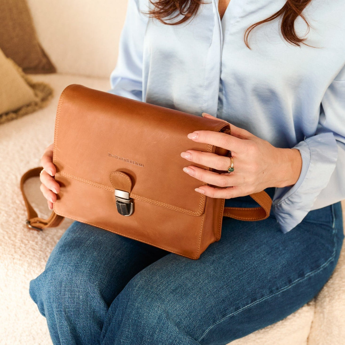 Lunor Full-Grain Leather Crossbody Bag pour Femme – Vue produit alternative 3