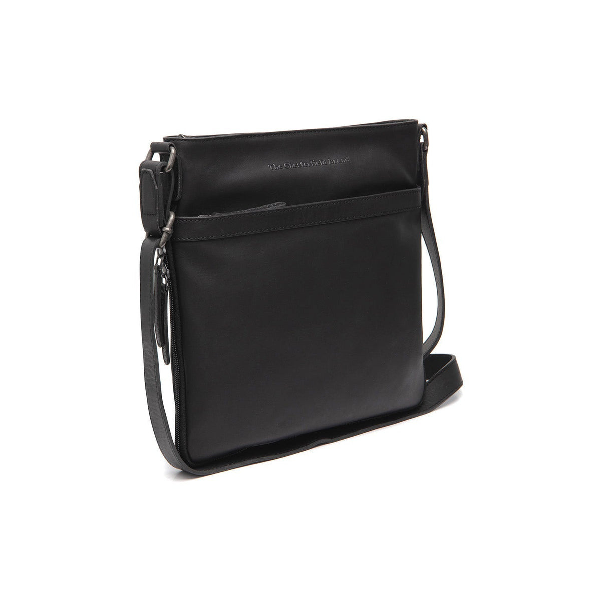 Mirea Full-Grain Leather Crossbody Bag pour Femme in Classic 100% Full-Grain Leather - Full Exterior Front Profile View | Acheter en ligne