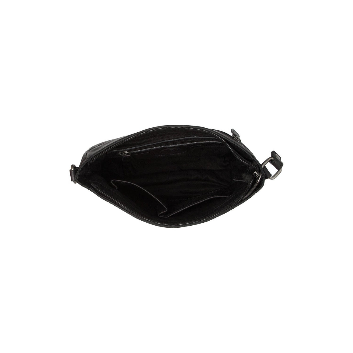 Weimar Full-Grain Leather Crossbody Bag pour Femme - Structured Side Profile Showing Gusset Depth &amp; Expansion Capacity