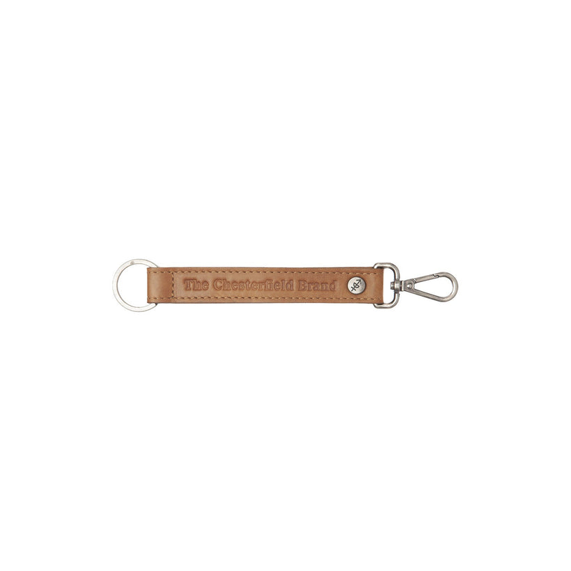 Leather Key Ring Cognac pour Femme