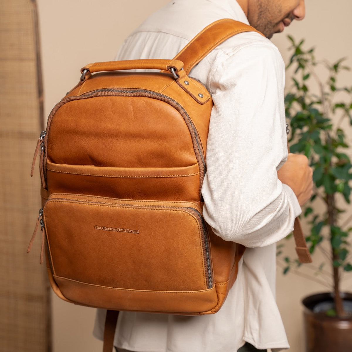 Austin Full-Grain Leather Laptop Backpack pour Femme – Vue produit alternative 2