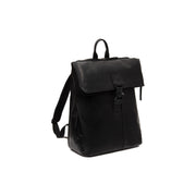 Savona Full-Grain Leather Laptop Backpack pour Femme in Classic 100% Full-Grain Leather - Full Exterior Front Profile View | Acheter en ligne
