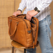 
Boston Sacoche d'ordinateur en cuir pleine fleur – alternate product view 3