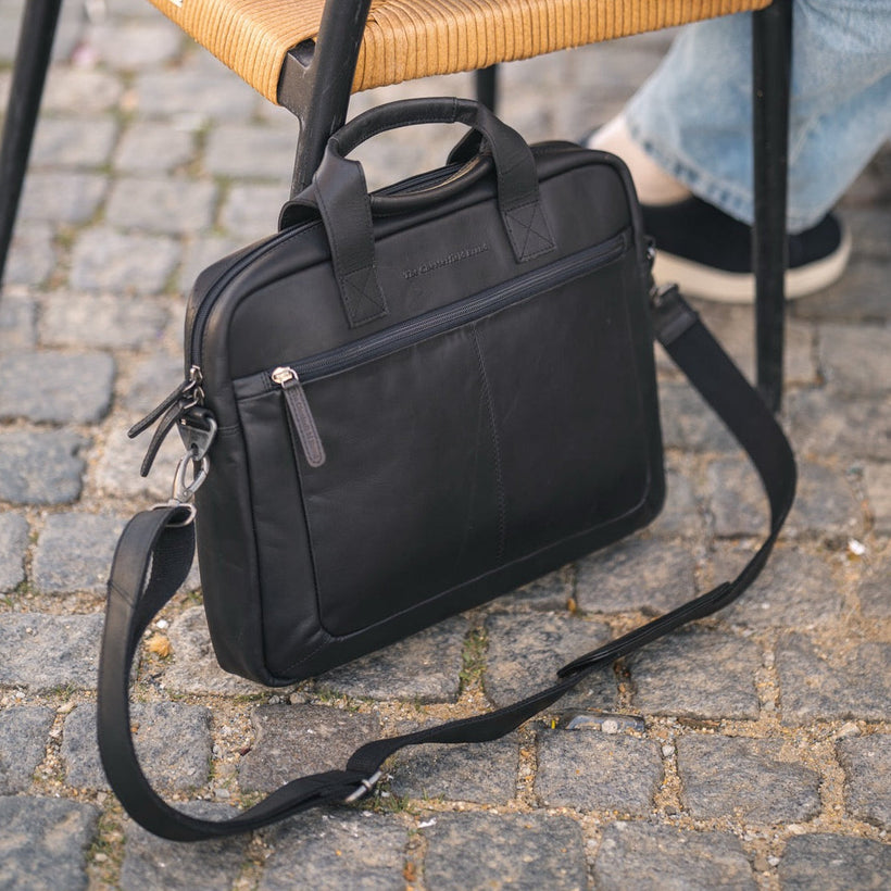 Calvi Full-Grain Leather Laptop Bag pour Femme