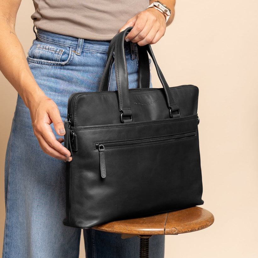 Elvas Full-Grain Leather Laptop Bag pour Femme