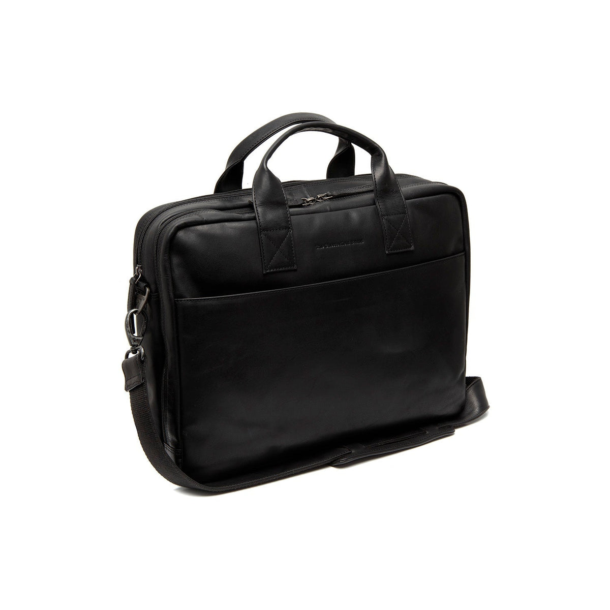 Frazer Full-Grain Leather Laptop Bag pour Femme in Classic 100% Full-Grain Leather - Full Exterior Front Profile View | Acheter en ligne