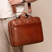 Iseo Full-Grain Leather Laptop Bag pour Homme – Vue produit alternative 2