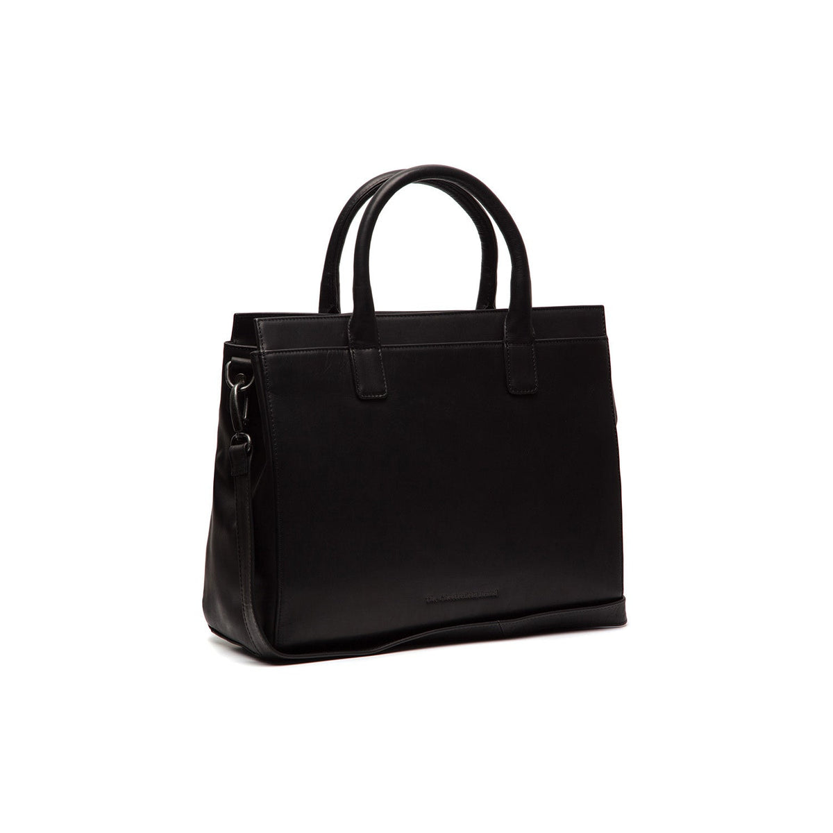 Rivera Full-Grain Leather Laptop Bag pour Femme in Classic 100% Full-Grain Leather - Full Exterior Front Profile View | Acheter en ligne