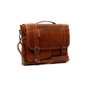 Veneto Full-Grain Leather Laptop Bag pour Femme in Classic 100% Full-Grain Leather - Full Exterior Front Profile View | Acheter en ligne