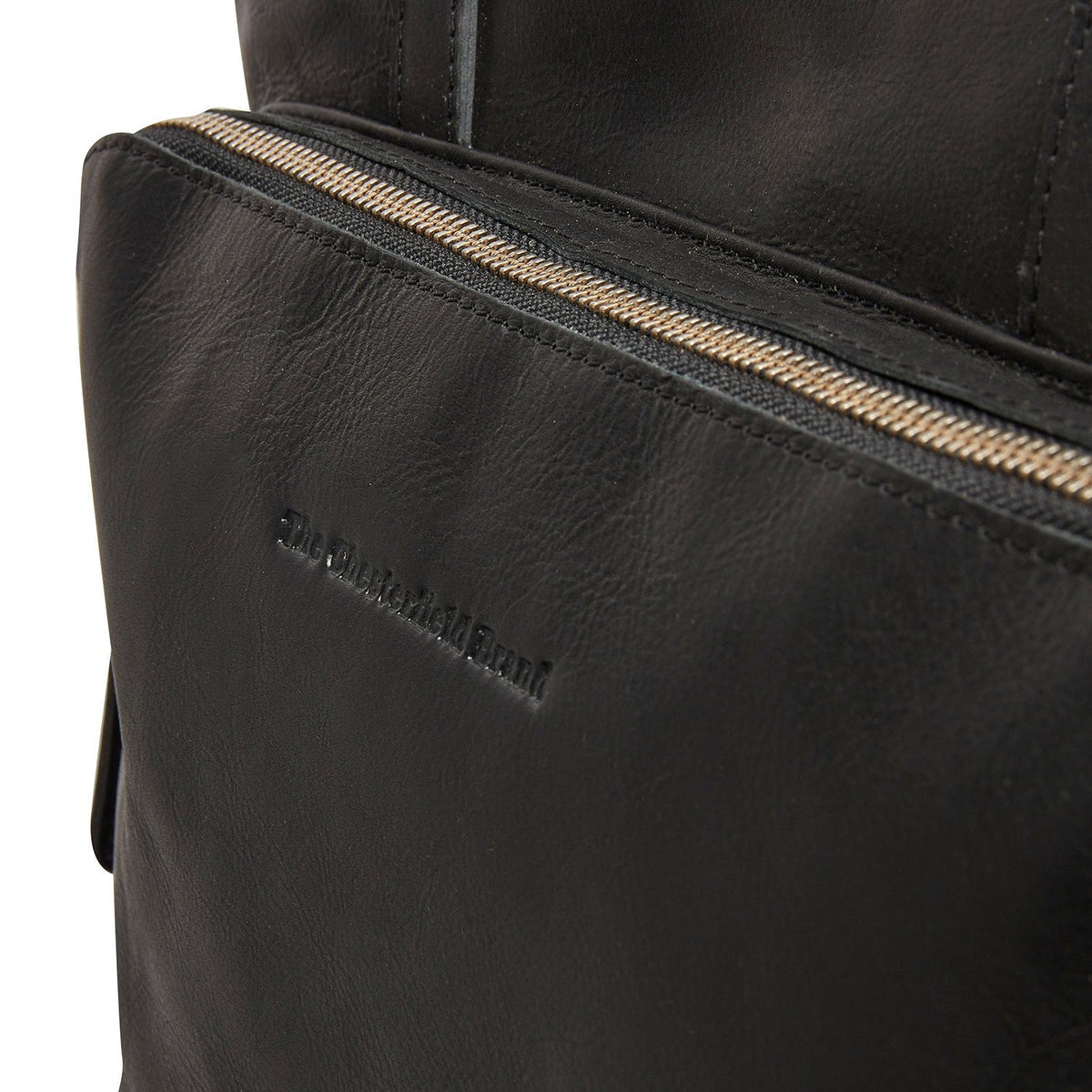 
Solid Antique Brass Hardware & Heavy-Duty Dual Zipper Detail on Alicante Cuir Pleine Fleur Shopper pour Femme