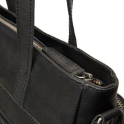 
Alicante Cuir Pleine Fleur Shopper pour Femme - Profil latéral structuré montrant la profondeur du soufflet