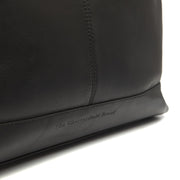 Amelia Full-Grain Leather Shoulder Bag pour Femme - Structured Side Profile Showing Gusset Depth &amp; Expansion Capacity