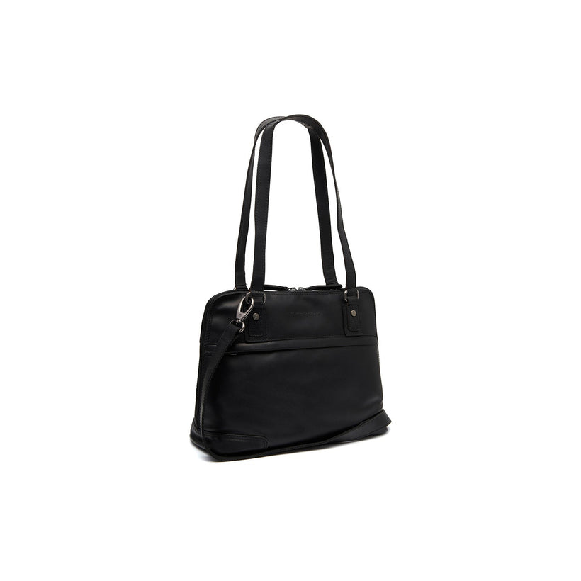 Belgrado Full-Grain Leather Shoulder Bag in Classic 100% Full-Grain Leather - Full Exterior Front Profile View | Buy Online
