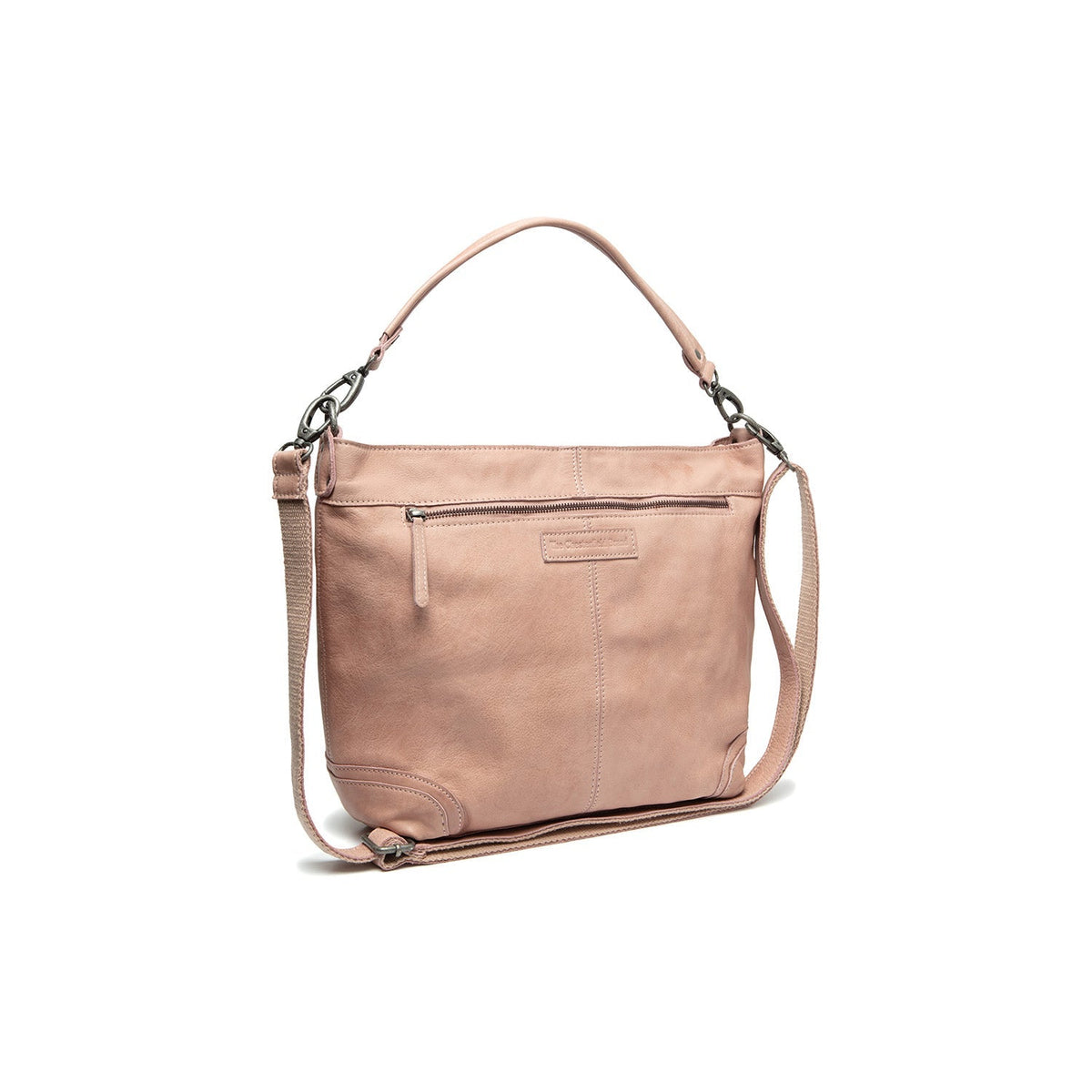 Bolivia Full-Grain Leather Shoulder Bag pour Femme in Classic 100% Full-Grain Leather - Full Exterior Front Profile View | Acheter en ligne