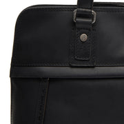Classic 100% Full-Grain leather Bag - Rear Perspective Showing Reinforced Leather Straps & Stitching