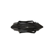 Branson Full-Grain Leather Shoulder Bag - Structured Side Profile Showing Gusset Depth & Expansion Capacity