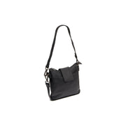 Calora Full-Grain Leather Shoulder Bag pour Femme in Classic 100% Full-Grain Leather - Full Exterior Front Profile View | Acheter en ligne