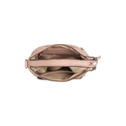 Solid Antique Brass Hardware &amp; Heavy-Duty Dual Zipper Detail on Caroline Full-Grain Leather Shoulder Bag pour Femme