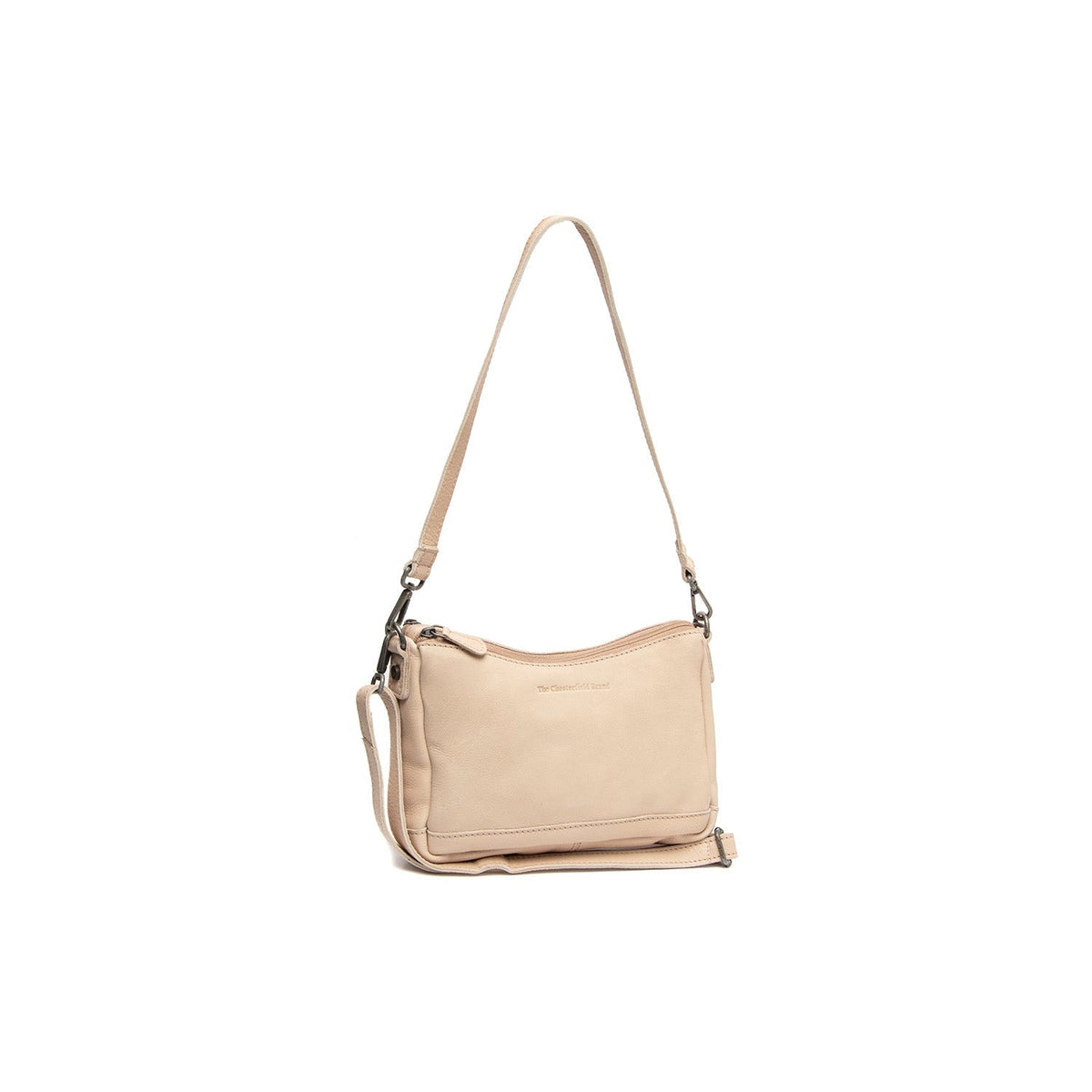 Irving Full-Grain Leather Shoulder Bag pour Femme in Classic 100% Full-Grain Leather - Full Exterior Front Profile View | Acheter en ligne