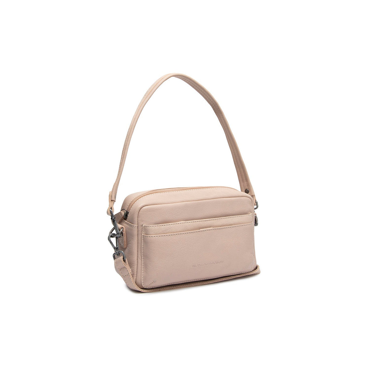 Liora Full-Grain Leather Shoulder Bag pour Femme in Classic 100% Full-Grain Leather - Full Exterior Front Profile View | Acheter en ligne