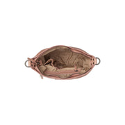 Solid Antique Brass Hardware &amp; Heavy-Duty Dual Zipper Detail on Lucy Full-Grain Leather Shoulder Bag pour Femme