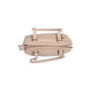 Solid Antique Brass Hardware &amp; Heavy-Duty Dual Zipper Detail on Marvos Full-Grain Leather Shoulder Bag pour Femme