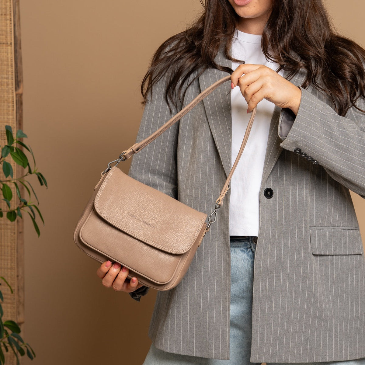 Miloa Full-Grain Leather Shoulder Bag pour Femme – Vue produit alternative 3