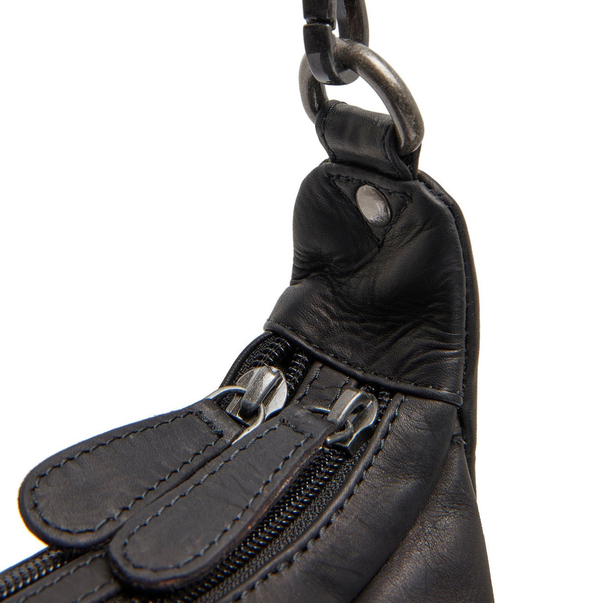 
Classic 100% Full-Grain leather Bag - Perspective arrière montrant les bretelles en cuir renforcées