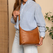 Olvia Full-Grain Leather Shoulder Bag pour Femme – Vue produit alternative 3