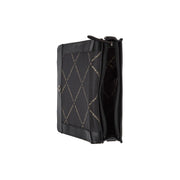Osuna Full-Grain Leather Shoulder Bag pour Femme - Structured Side Profile Showing Gusset Depth &amp; Expansion Capacity