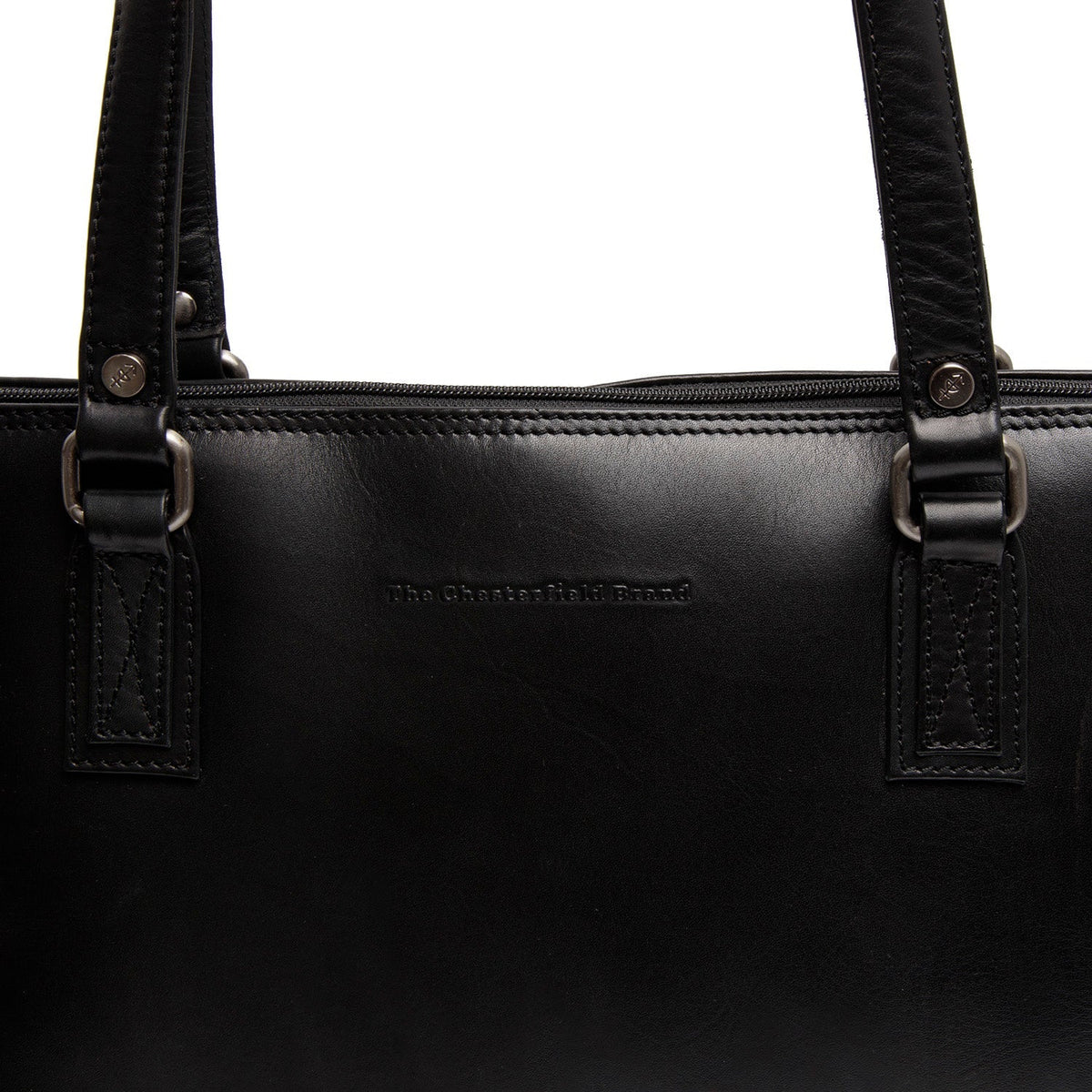 
Classic 100% Full-Grain leather Bag - Perspective arrière montrant les bretelles en cuir renforcées