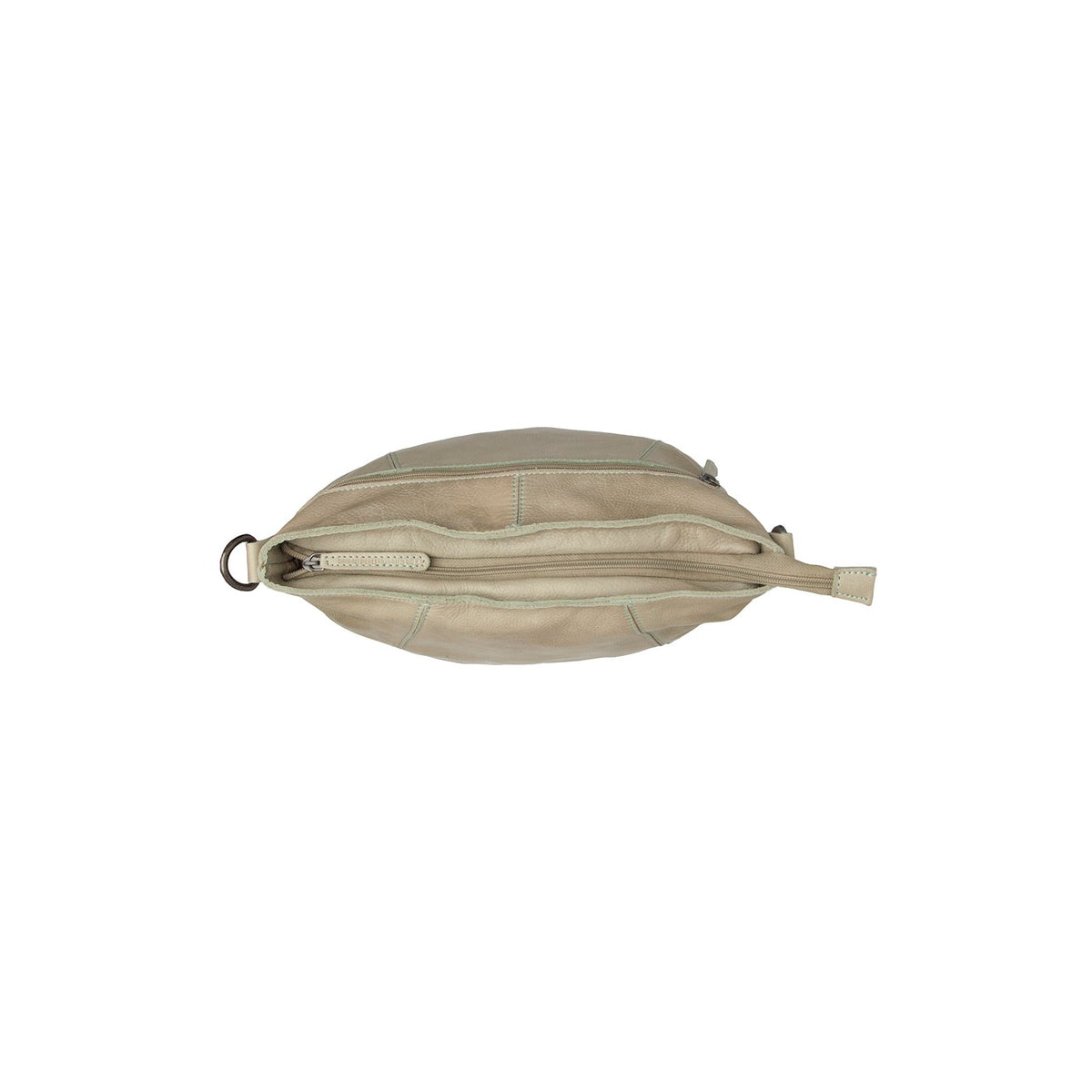 Sintra Full-Grain Leather Shoulder Bag - Profil latéral structuré montrant la profondeur du soufflet
