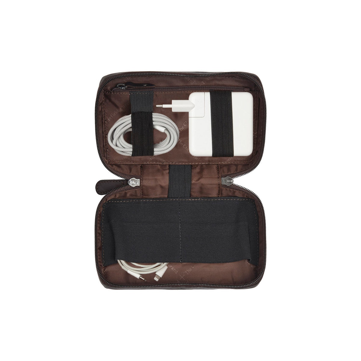 Tailored Rib Cuffs &amp; Hem Craftsmanship Construction Detail on Leather Tech-Organizer Ardan pour Femme