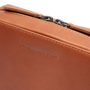 Cognac Leather Tech-Organizer Ardan pour Femme, detail view 1