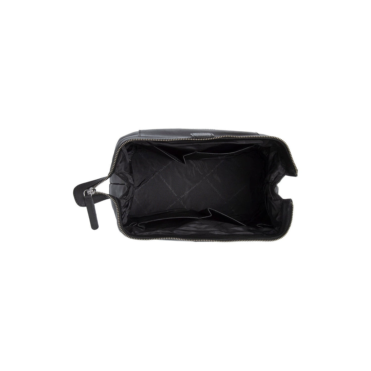 Vue détaillée of Classic Collar &amp; Heavy-Duty Zipper Hardware on Biassa Full-Grain Leather Toiletry Bag pour Femme