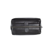 Biassa Full-Grain Leather Toiletry Bag pour Femme - Vue de profil avec coupe de manche ergonomique
