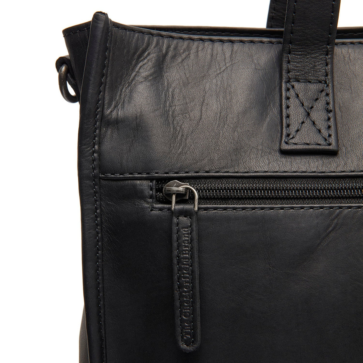 Adana Full-Grain Leather Tote Bag pour Femme - Structured Side Profile Showing Gusset Depth &amp; Expansion Capacity