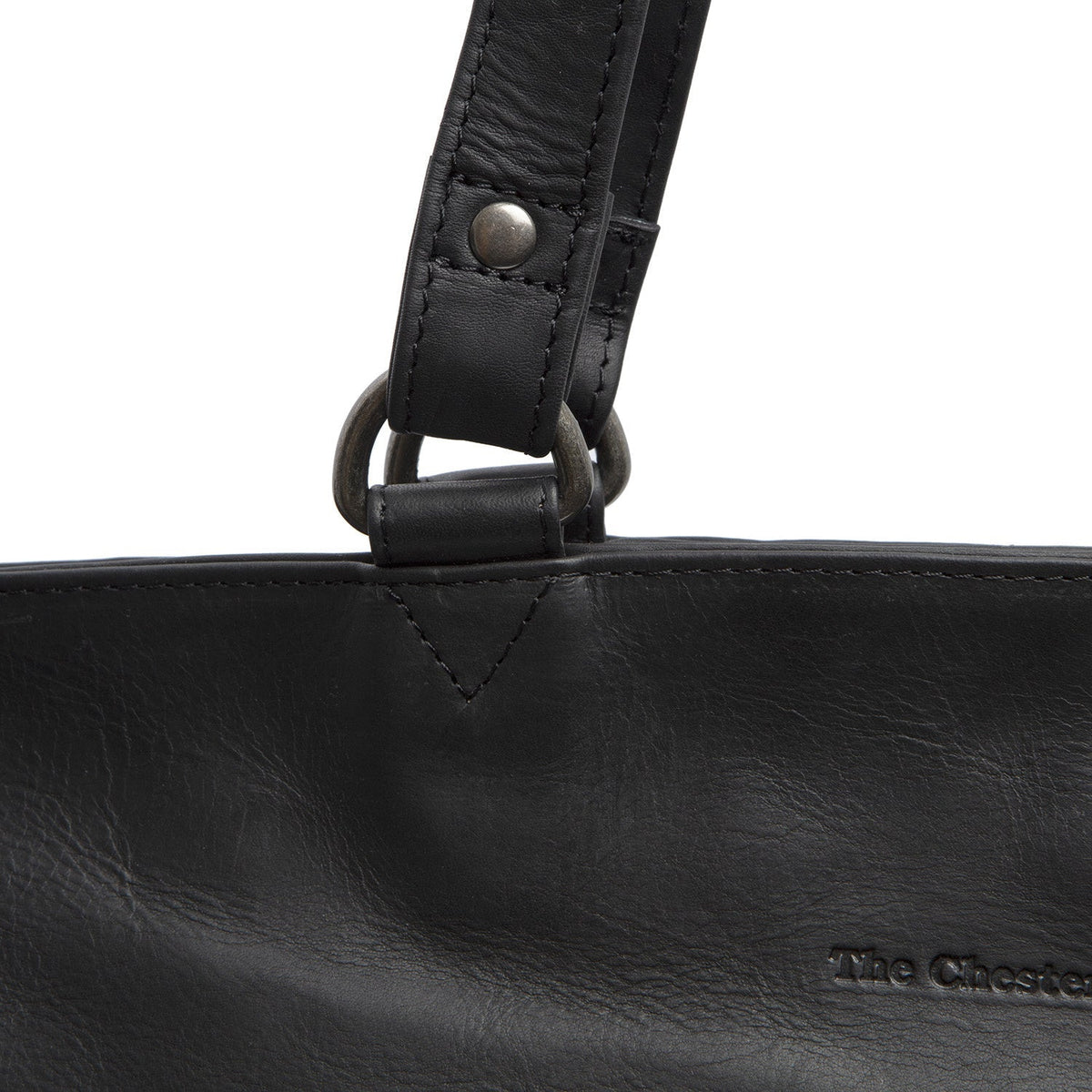 Berlin Full-Grain Leather Tote Bag pour Femme - Structured Side Profile Showing Gusset Depth &amp; Expansion Capacity