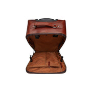 Tailored Rib Cuffs &amp; Hem Craftsmanship Construction Detail on Leather Trolley San Marino pour Femme