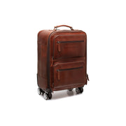 Cognac Leather Trolley San Marino pour Femme, detail view 8