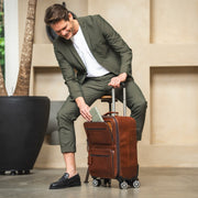 Leather Trolley San Marino pour Femme - Vue de profil avec coupe de manche ergonomique