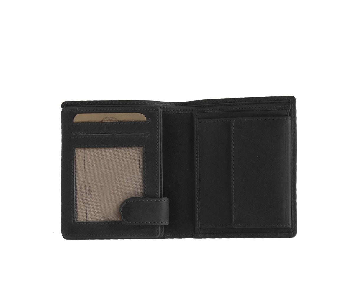 
Solid Antique Brass Hardware & Heavy-Duty Dual Zipper Detail on Carl Portefeuille en cuir pleine fleur