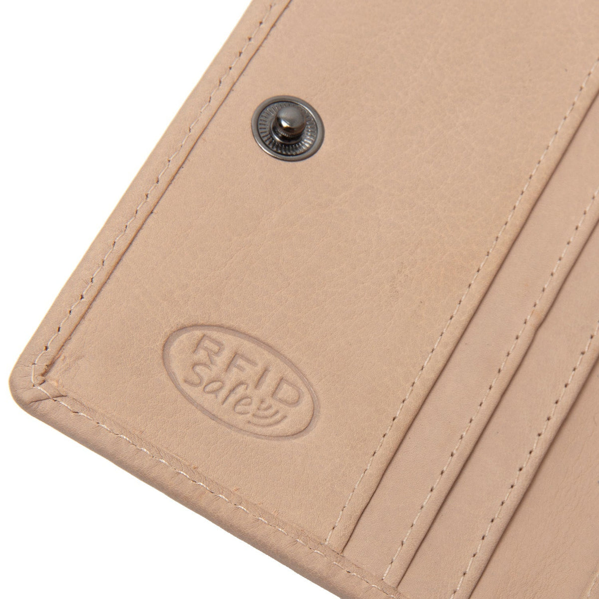 Floren Full-Grain Portefeuille en Cuir pour Femme - Structured Side Profile Showing Gusset Depth &amp; Expansion Capacity