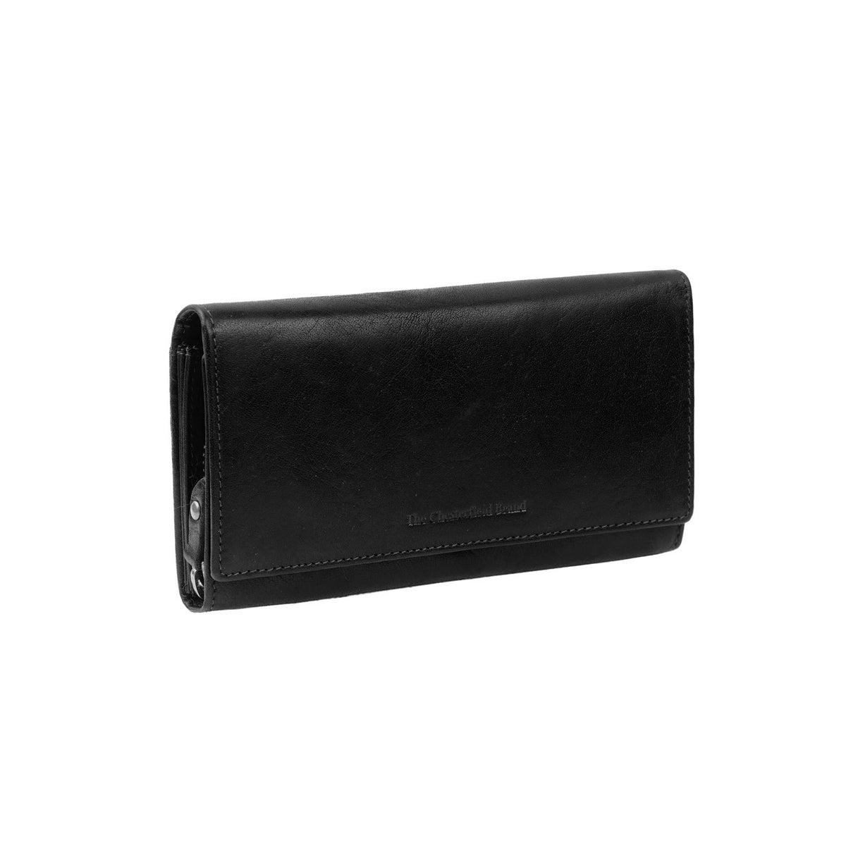 Hampton Full-Grain Portefeuille en Cuir pour Femme in Classic 100% Full-Grain Leather - Full Exterior Front Profile View | Acheter en ligne