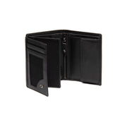 Solid Antique Brass Hardware &amp; Heavy-Duty Dual Zipper Detail on Leroy Full-Grain Portefeuille en Cuir pour Homme