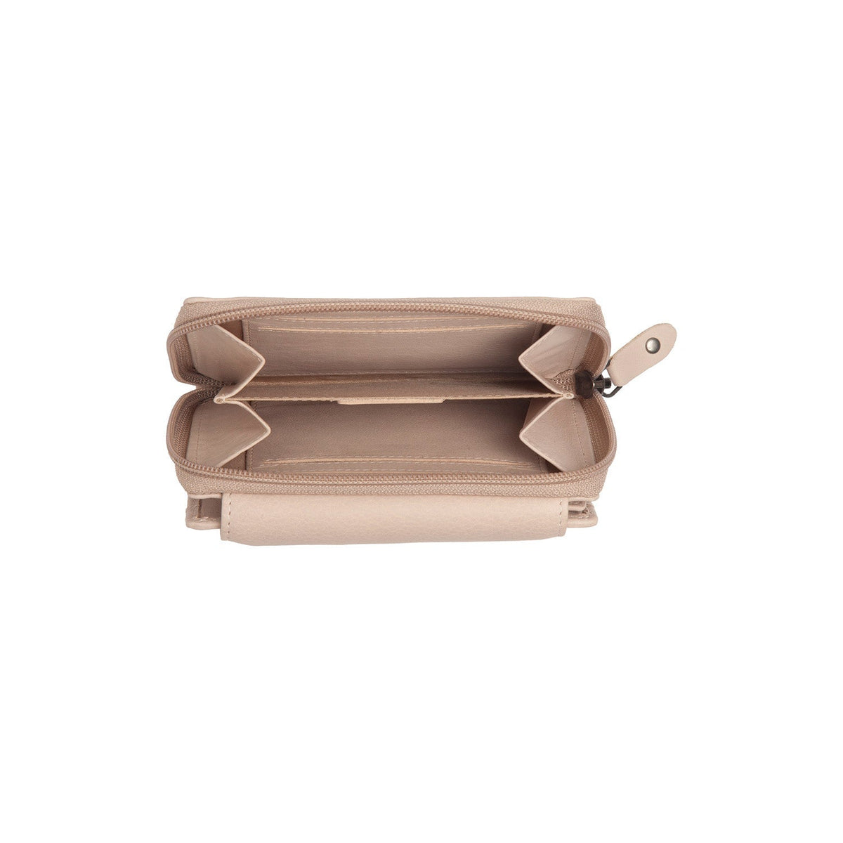 Orveta Full-Grain Portefeuille en Cuir pour Femme - Structured Side Profile Showing Gusset Depth &amp; Expansion Capacity