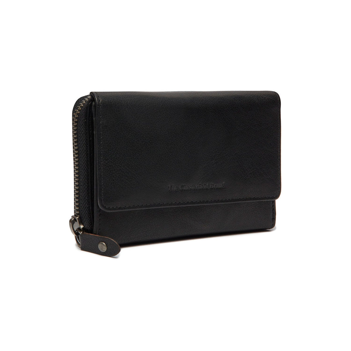 Rhodos Full-Grain Portefeuille en Cuir pour Femme in Classic 100% Full-Grain Leather - Full Exterior Front Profile View | Acheter en ligne