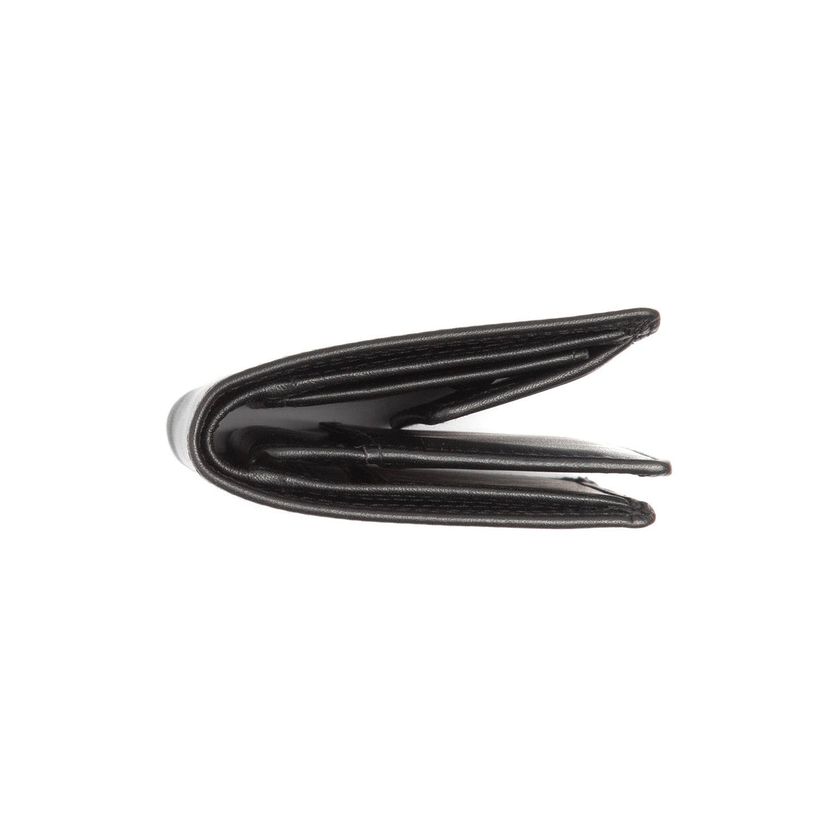 Vincent Full-Grain Portefeuille en Cuir pour Homme - Structured Side Profile Showing Gusset Depth &amp; Expansion Capacity